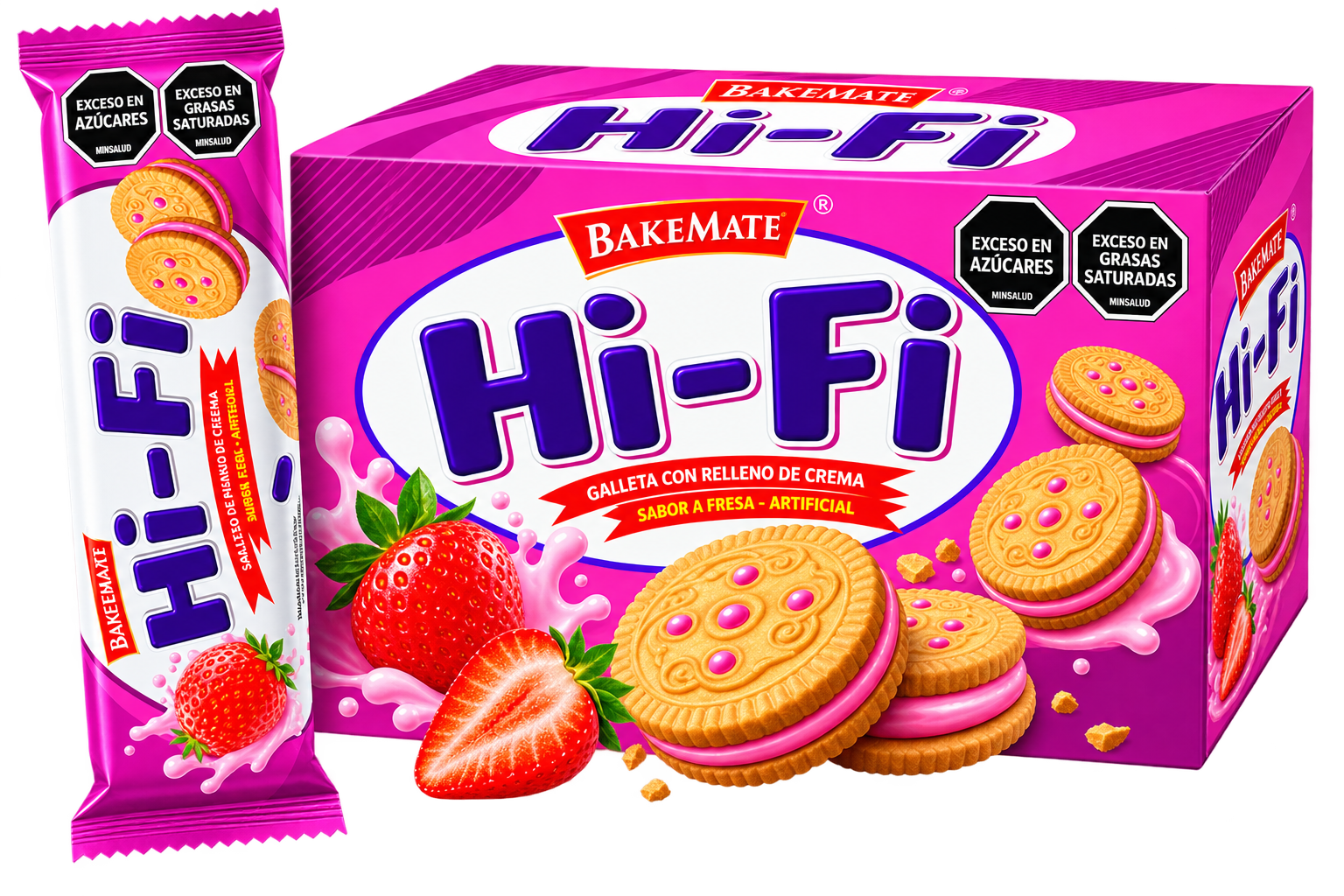 GALLETA HI-FI SABOR FRESA X 24 UND