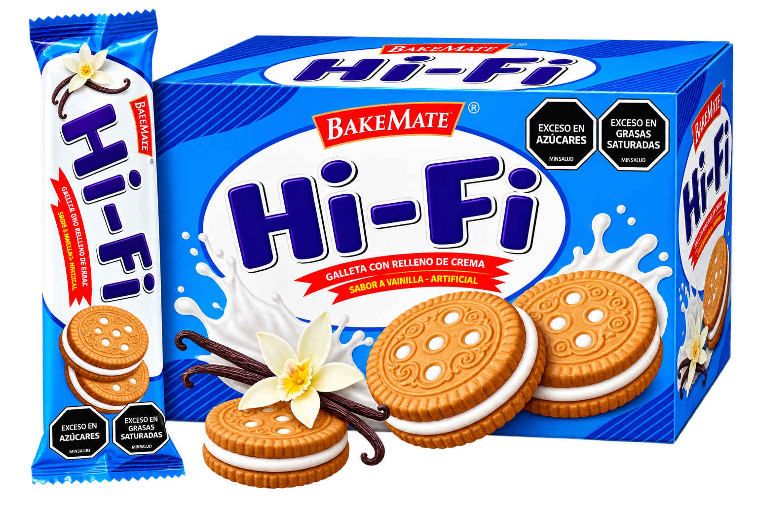 GALLETA HI-FI SABOR VAINILLA X 24 UND
