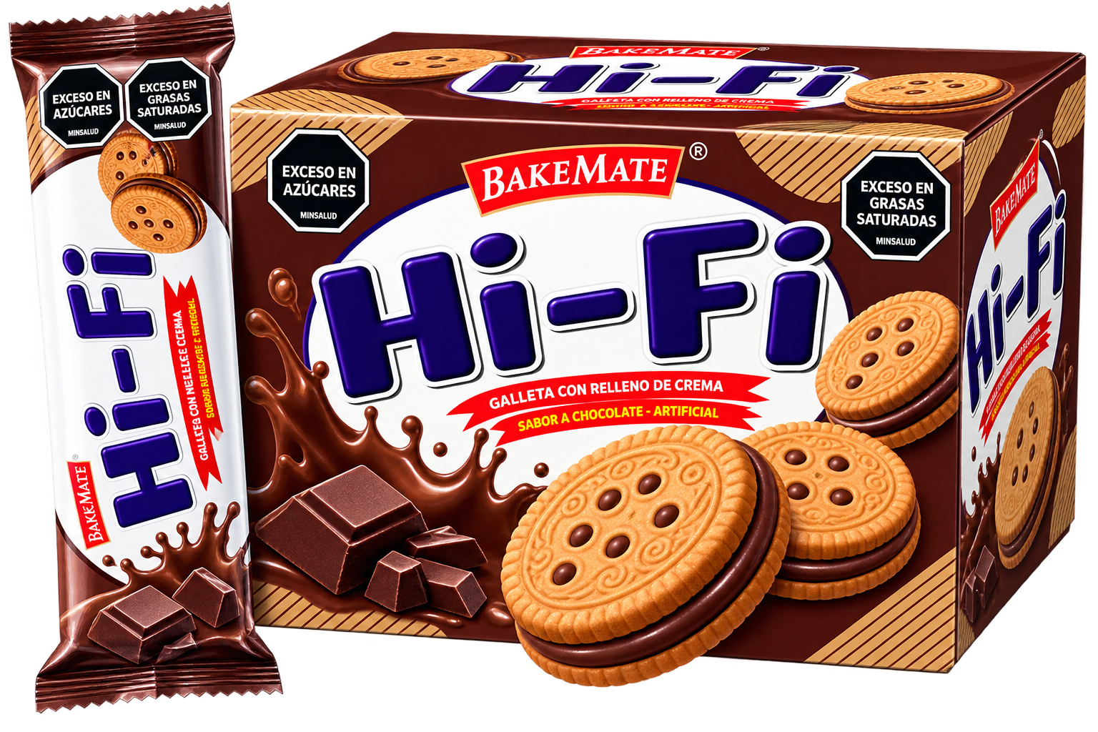 GALLETA HI-FI SABOR CHOCOLATE X 24 UND